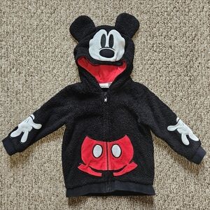 H&M Baby Disney© Mickey Mouse Sherpa Fleece Hooded Zip-Up Jacket - Size 9-12 Mos